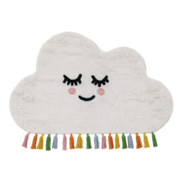 Tapis Nuage Blanc Coton Suivre Chambre 100x60cm