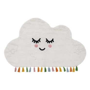 Tapis Nuage Blanc Coton Suivre Chambre 150x90cm