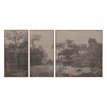 Triptyque Paysage Mdf - Bois Décoration 163x3x81cm