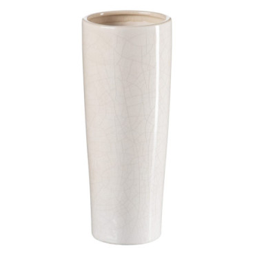 Vase Beige Céramique Décoration 13x13x33cm