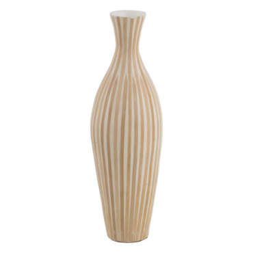 Vase Blanc - NaturelBambou Décoration 20x20x64cm