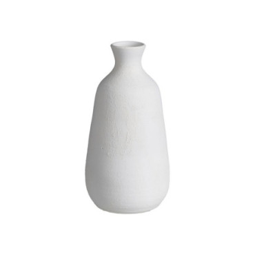 Vase Blanc Céramique Décoration 16x16x30cm