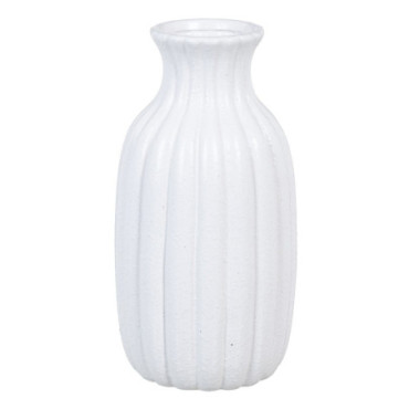 Vase Blanc Céramique Décoration 16,50x16,50x32cm