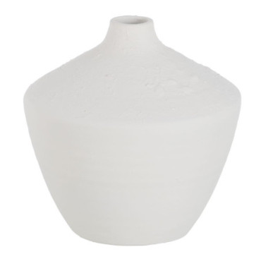 Vase Blanc Céramique Décoration 26x26x26cm