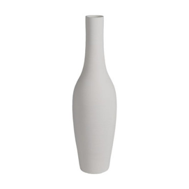 Vase Blanc Céramique Décoration 27x27x100cm