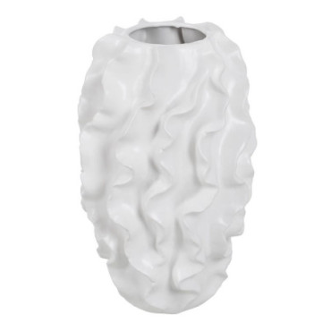 Vase Blanc Céramique Décoration 33x33x48cm