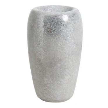 Vase Blanc Fibre De Verre Décoration 46x46x91cm