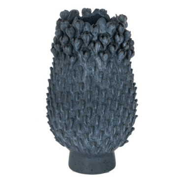 Vase Bleu Céramique Décoration 22,50x22,50x38,50cm