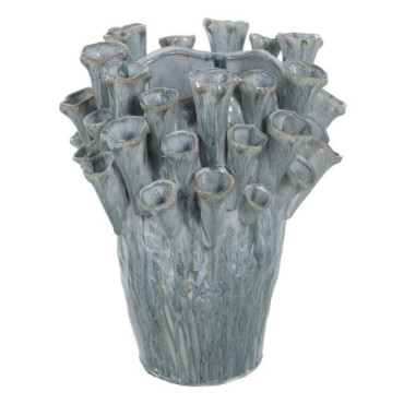 Vase Bleu Céramique Décoration 27x25,50x33cm