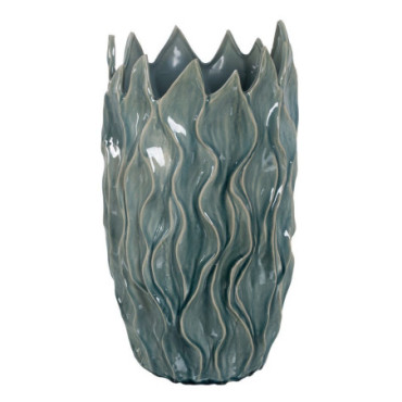 Vase Bleu Céramique Décoration 32x32x54,50cm