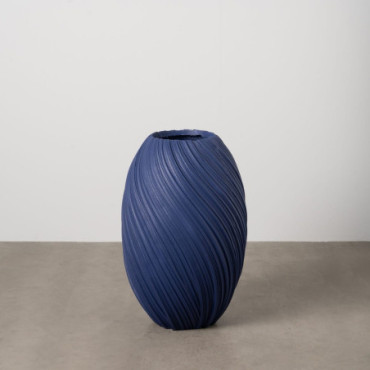 Vase Bleu Force Résine Décoration 51,50x51,50x76,60cm