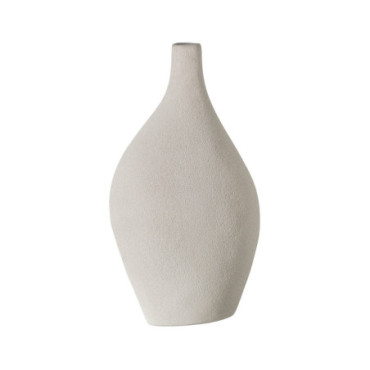 Vase Crème Céramique Décoration 21x10x39cm