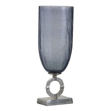 Vase Gris - Plata Cristal - Métal Décoration 17x17x47cm