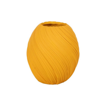 Vase Jaune Résine Décoration 45,30x45,30x51cm