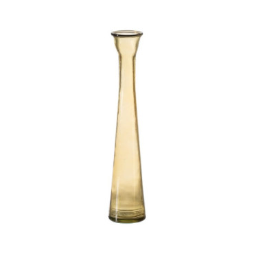 Vase Jaune Verre Recycle We Care 8,20x8,20x40cm