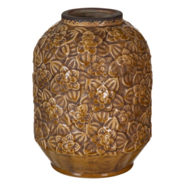 Vase Marron Céramique Décoration 20,50x20,50x26,50cm