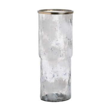 Vase Métal - Cristal Décoration 19,50x19,50x51cm