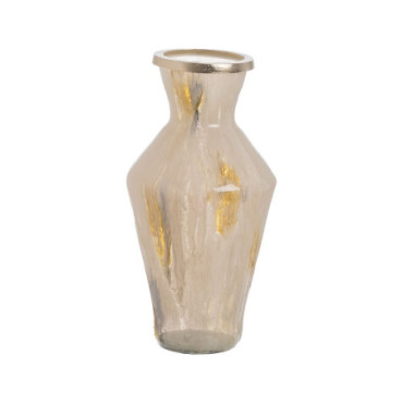 Vase Métal - Cristal Décoration 25,50x25,50x48cm