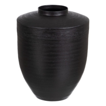 Vase Noir Aluminum Décoration 26,50x26,50x34,50cm