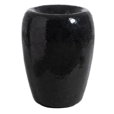 Vase Noir Fibre De Verre Décoration 46x46x70,50cm