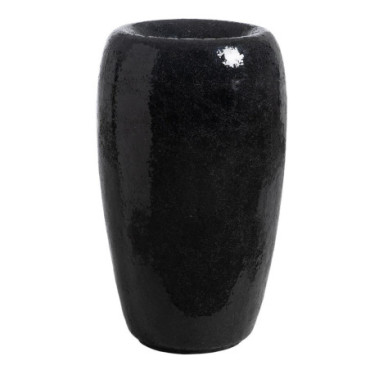 Vase Noir Fibre De Verre Décoration 46x46x91cm