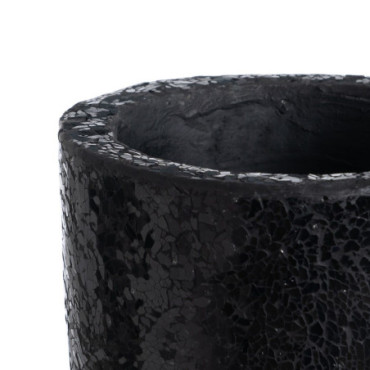 Vase Noir Fibre De Verre Décoration 54x54x154cm