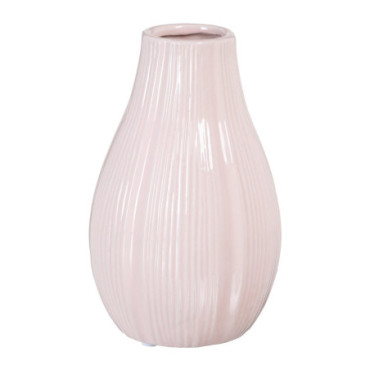 Vase Rose Céramique Décoration 12,50x12,50x20,50cm