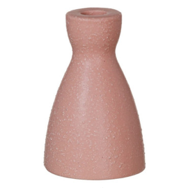 Vase Rose Pâle Céramique Décoration 9,50x9,50x12cm