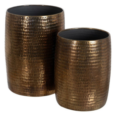 Vases Bronze Aluminum Décoration 35,50x35,50x50cm Set de 2