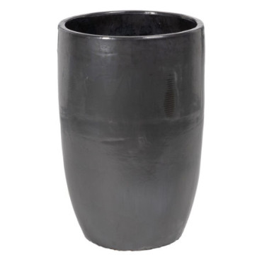 Vases Noir Argent Céramique 52x52x80cm Set de 2