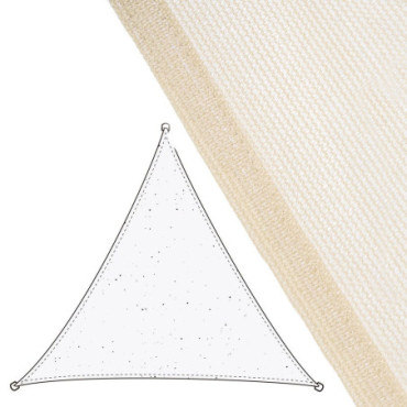 Voile D'Ombrage Triangulaire Hdpe Beige 5x5x5 M