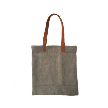 Tote Bag Jute Gris Clair