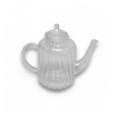 Theiere Tea Pot Verre Striee Filtre Verre