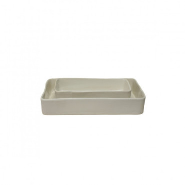 Plat A Gratin Rectangulaire Petit Blanc