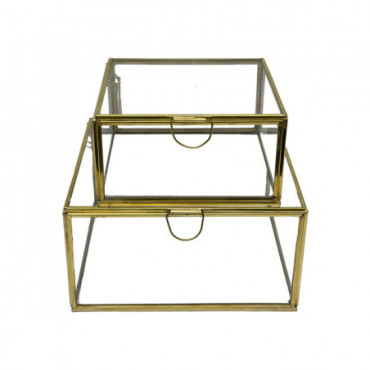 Boite A Bijoux Carree Brass Petit