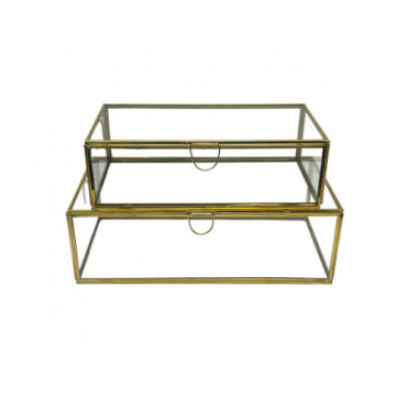 Boite A Bijoux Rectangle Brass Grand