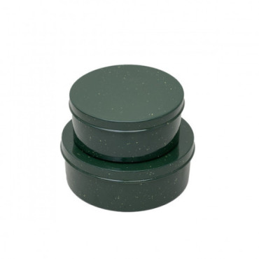 Boite Ronde Grand Spot x2 Vert Foncé