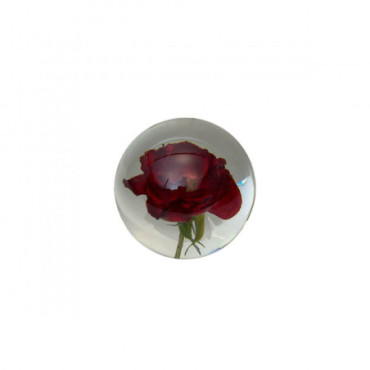 Crystal Boule Red Rose