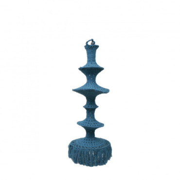 Suspension Macrame Bleu Clair