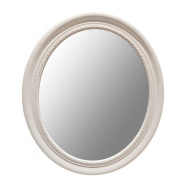 Miroir Antique Oval Blanc