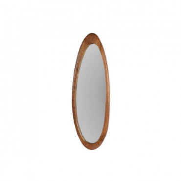 Miroir Bois Galet Oval Walnut Grand