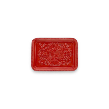 Plateau Rectangle Berbere Grand Rouge