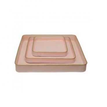 Plateaux Berberes Carres Light Pink x3