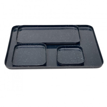 Plateaux Carre Spot x4 Bleu Foncé