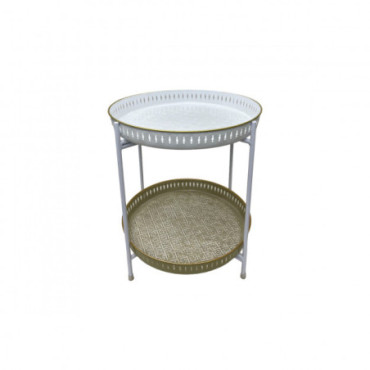 Trepied Berbere Round Double Blanc