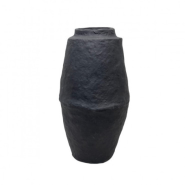 Vase Mache Antique Haut Noir