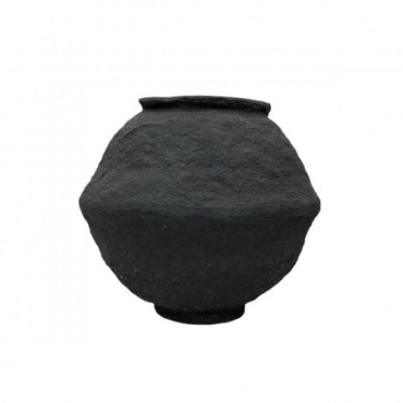 Vase Mache Antique Rond Noir