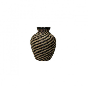 Vase Tresse Noir 9 Raye