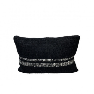 Coussin Tisse Line Noir 40X60