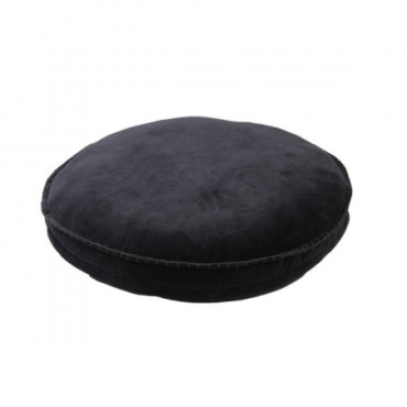 Coussin Velours 60Dx5 Carbone